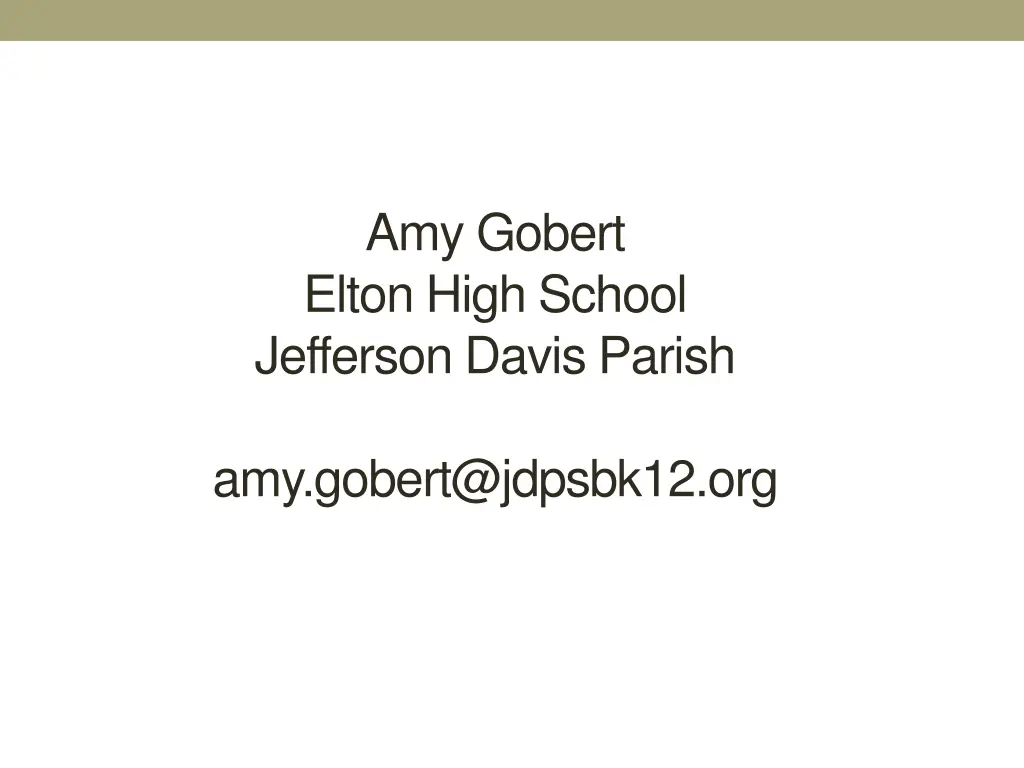 amy gobert elton high school jefferson davis