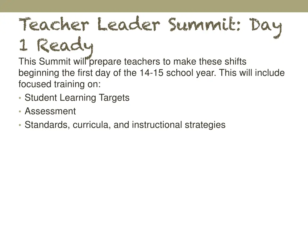 teacher leader summit day 1 ready this summit