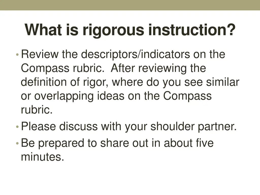 what is rigorous instruction 2