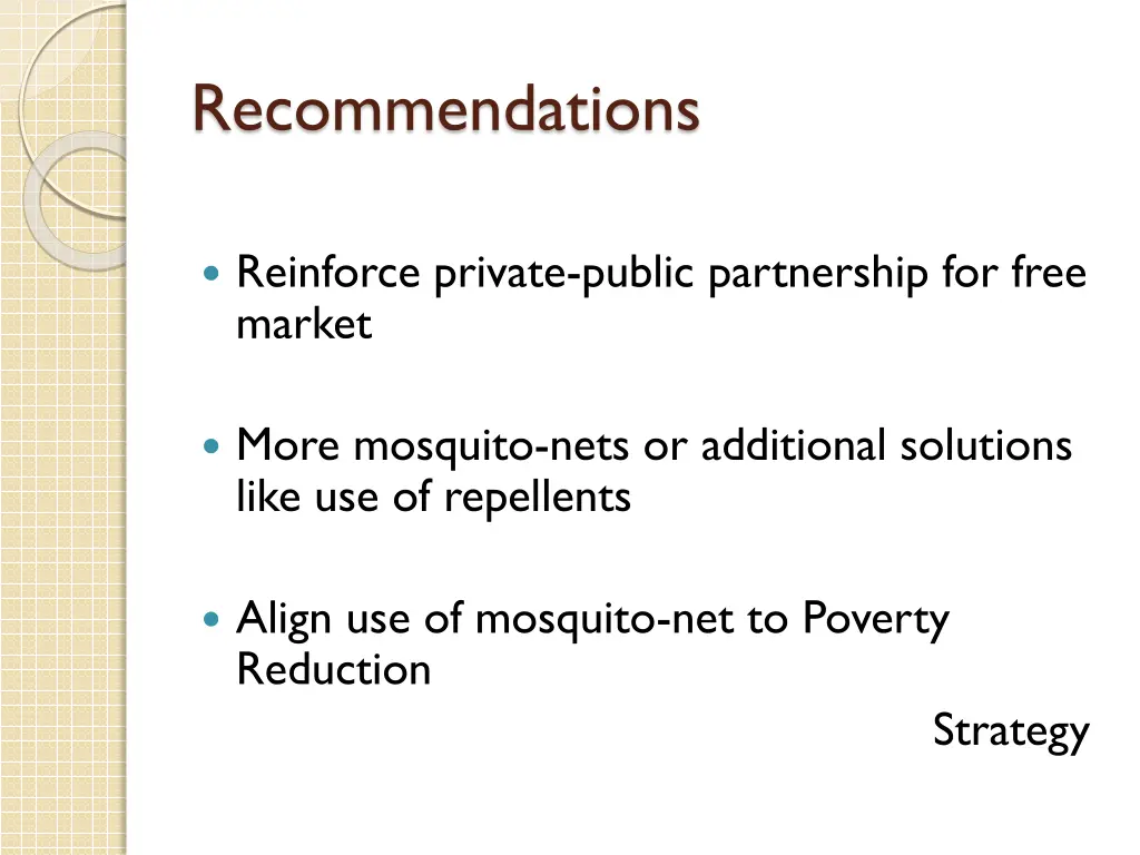 recommendations