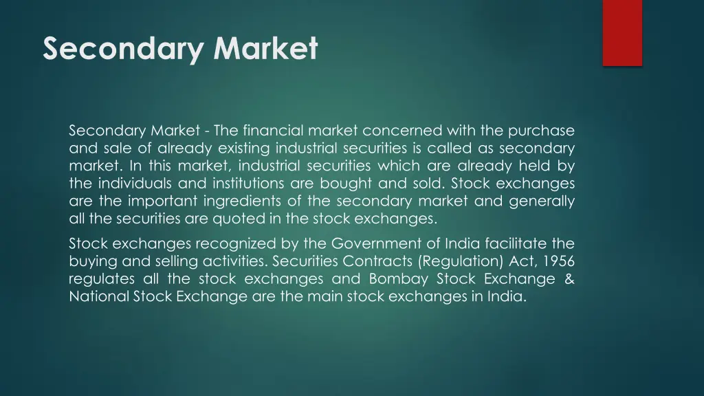 secondary market 1