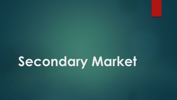 secondary market