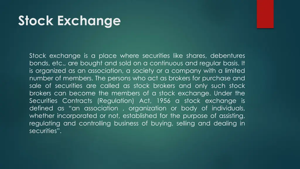 stock exchange