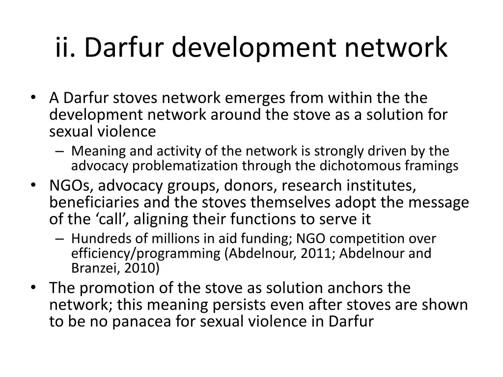ii darfur development network