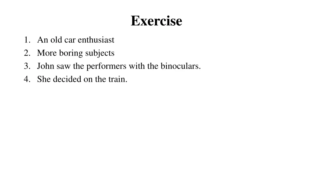 exercise