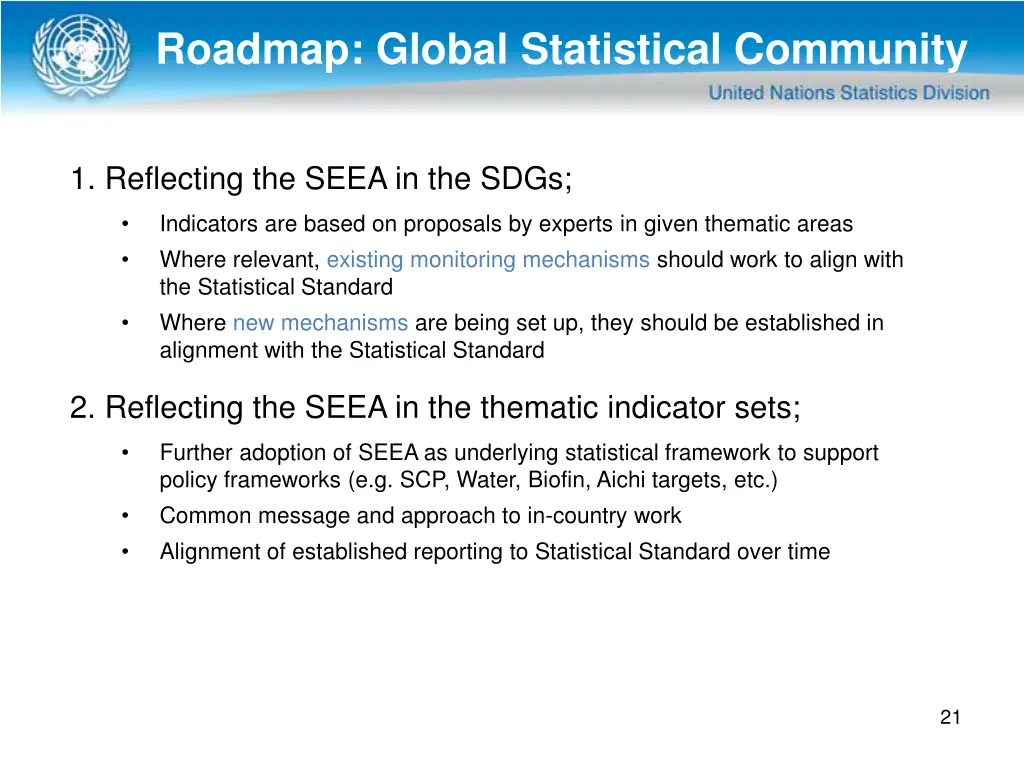 roadmap global statistical community