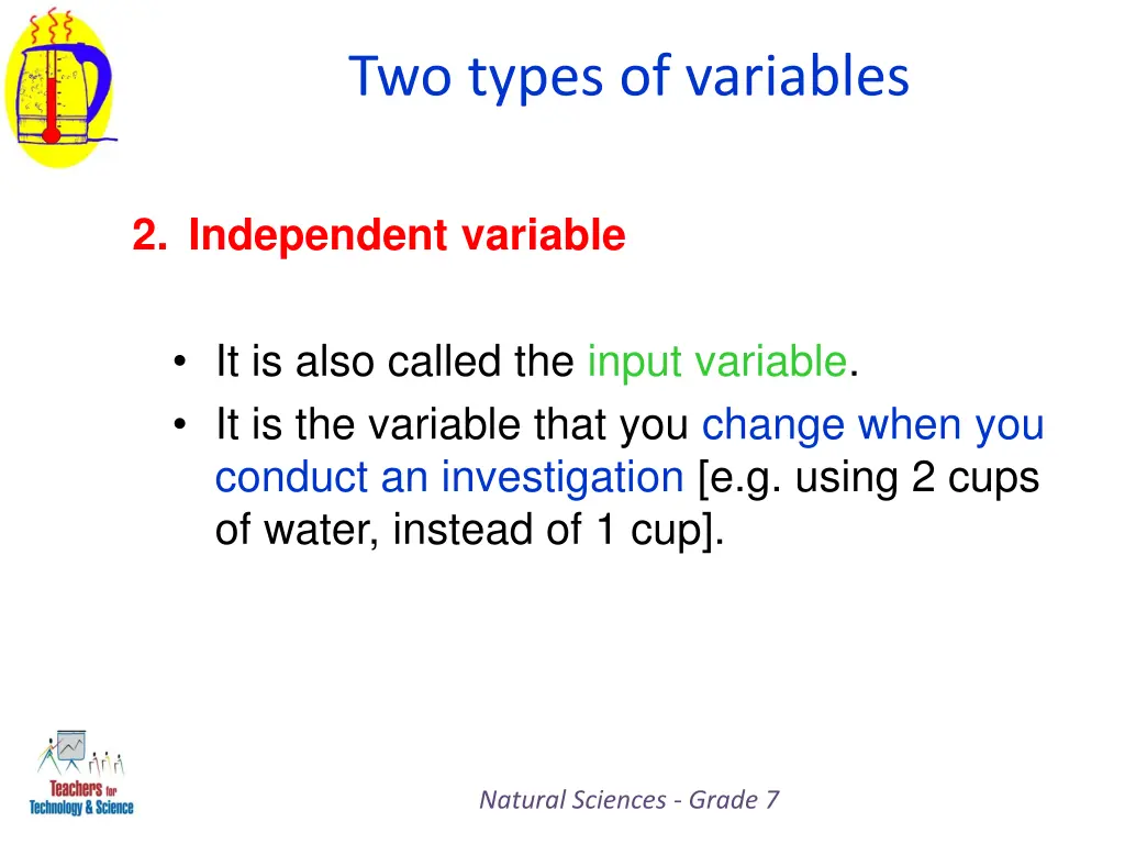 two types of variables 1