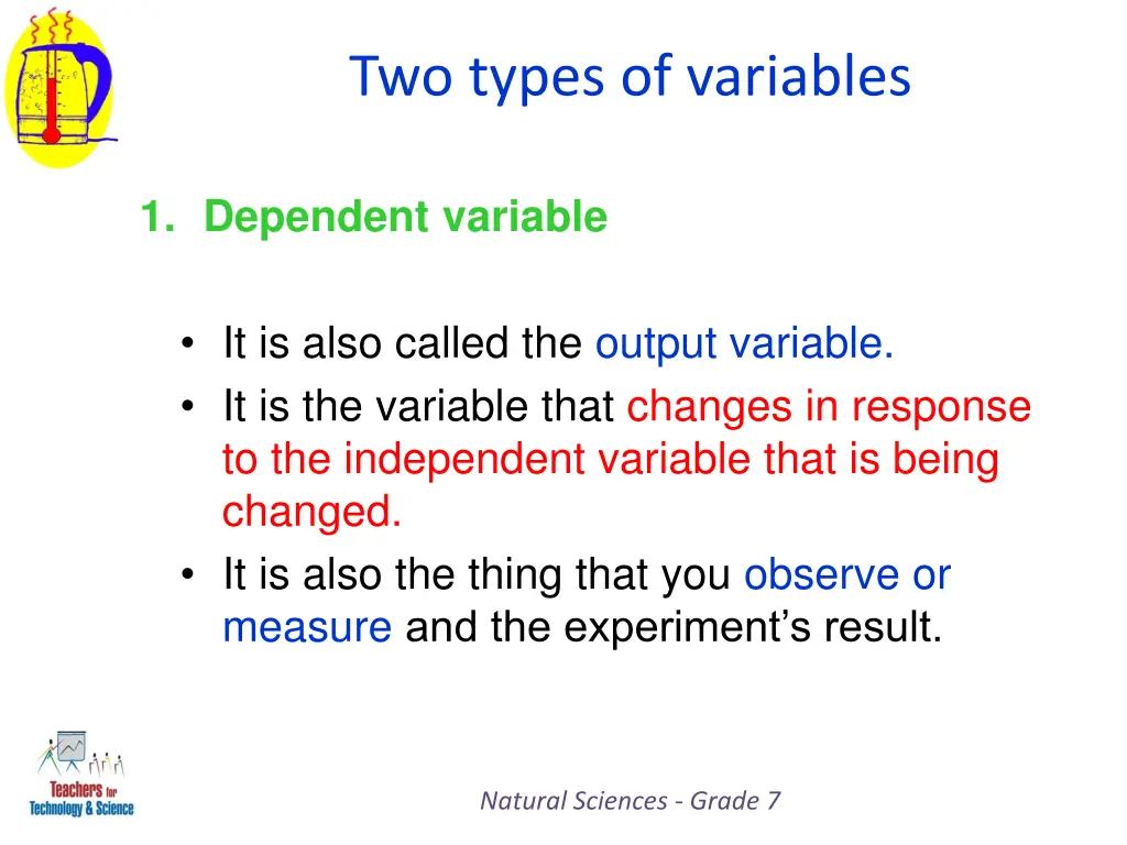 two types of variables