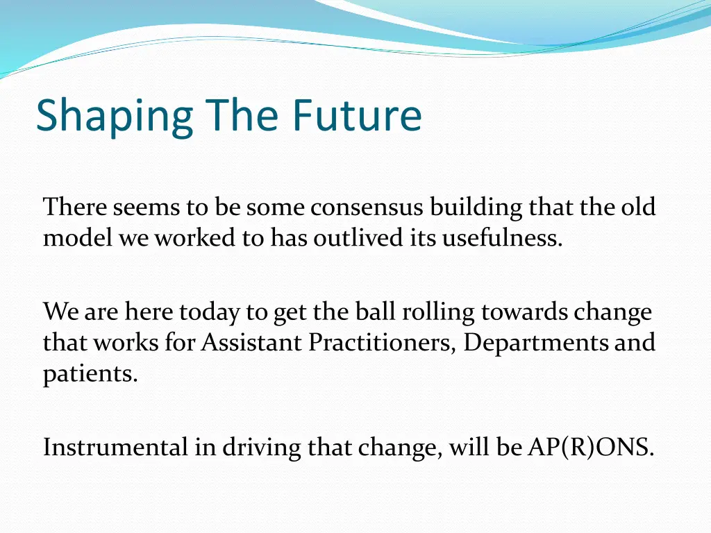 shaping the future