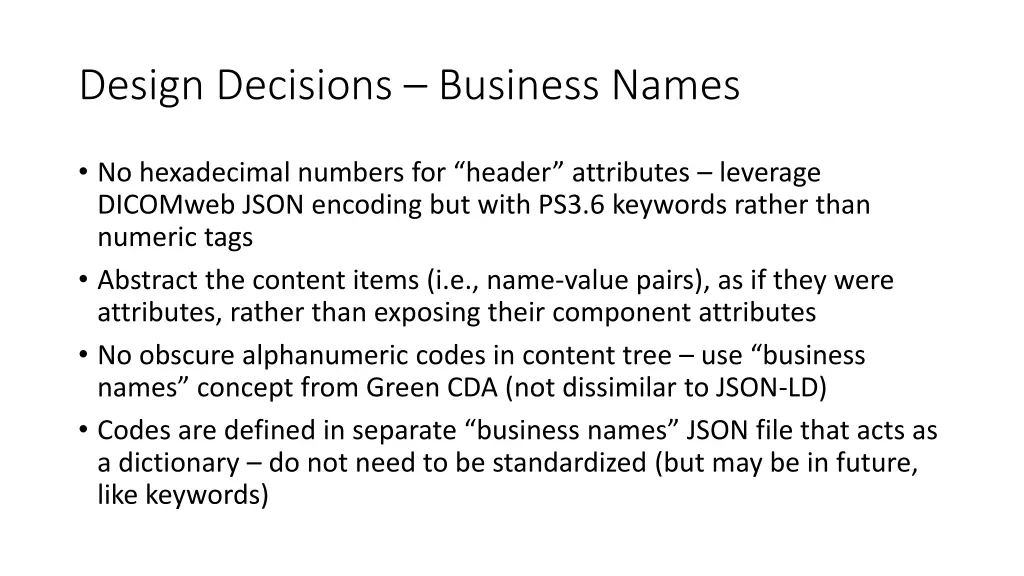 design decisions business names