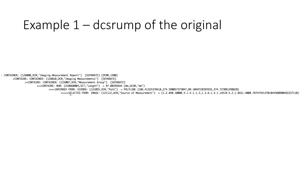 example 1 dcsrump of the original