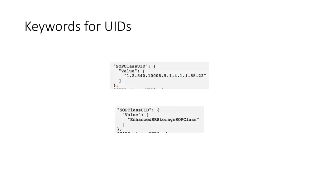 keywords for uids