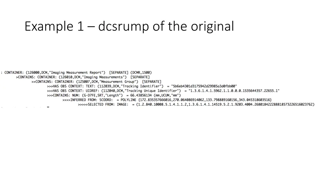 example 1 dcsrump of the original