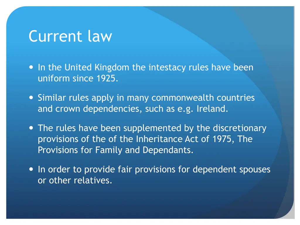 current law 2