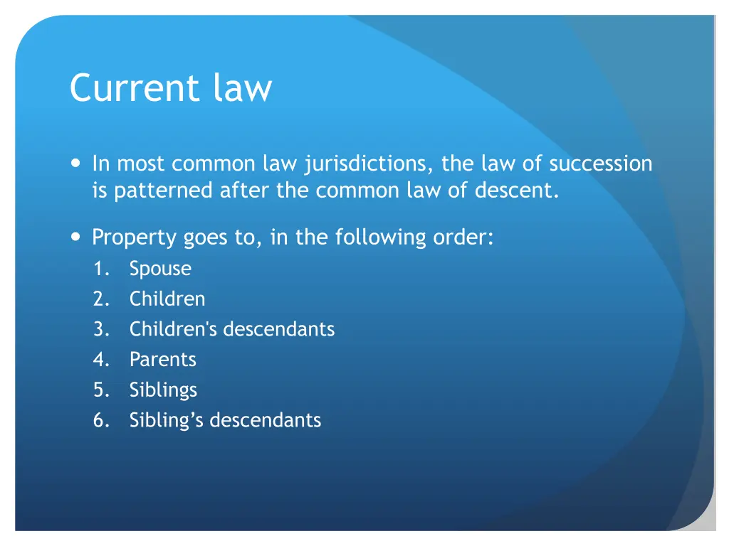 current law