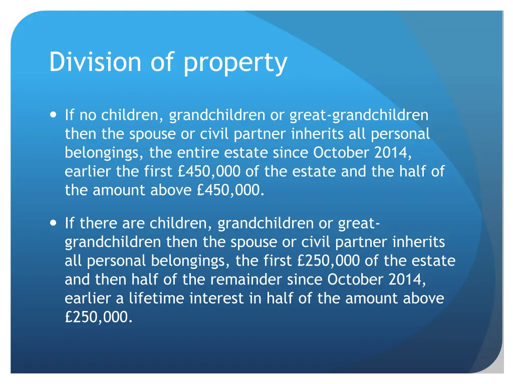 division of property