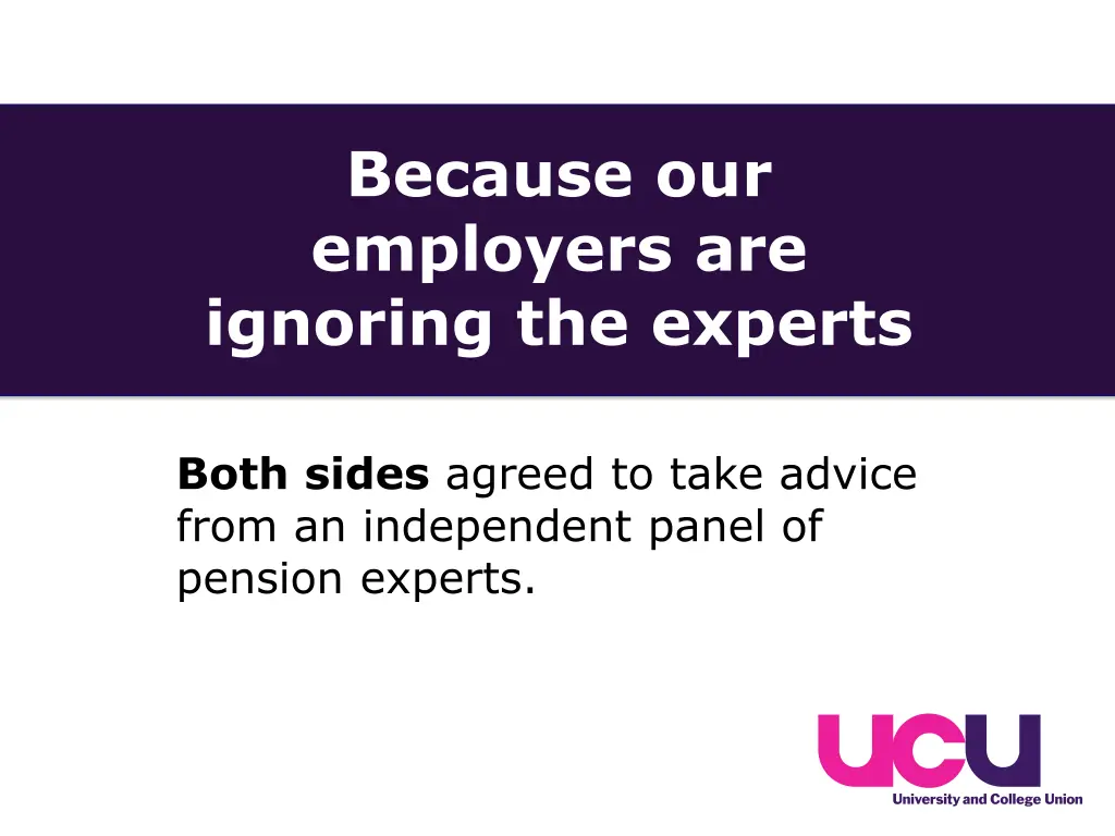because our employers are ignoring the experts 2