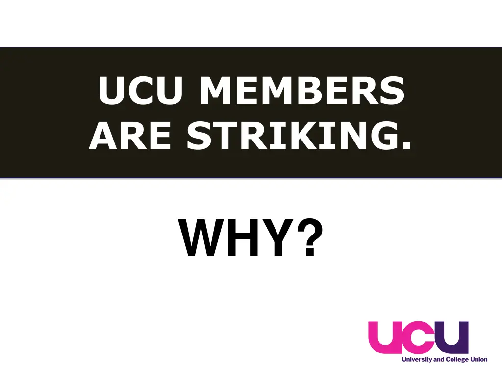 ucu members are striking 1