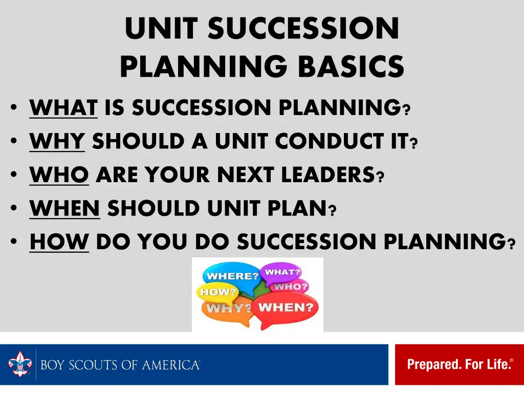 unit succession planning basics what