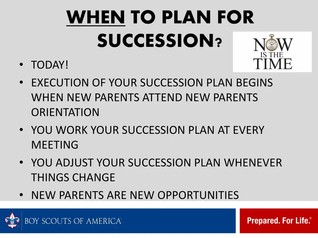 when to plan for succession today execution