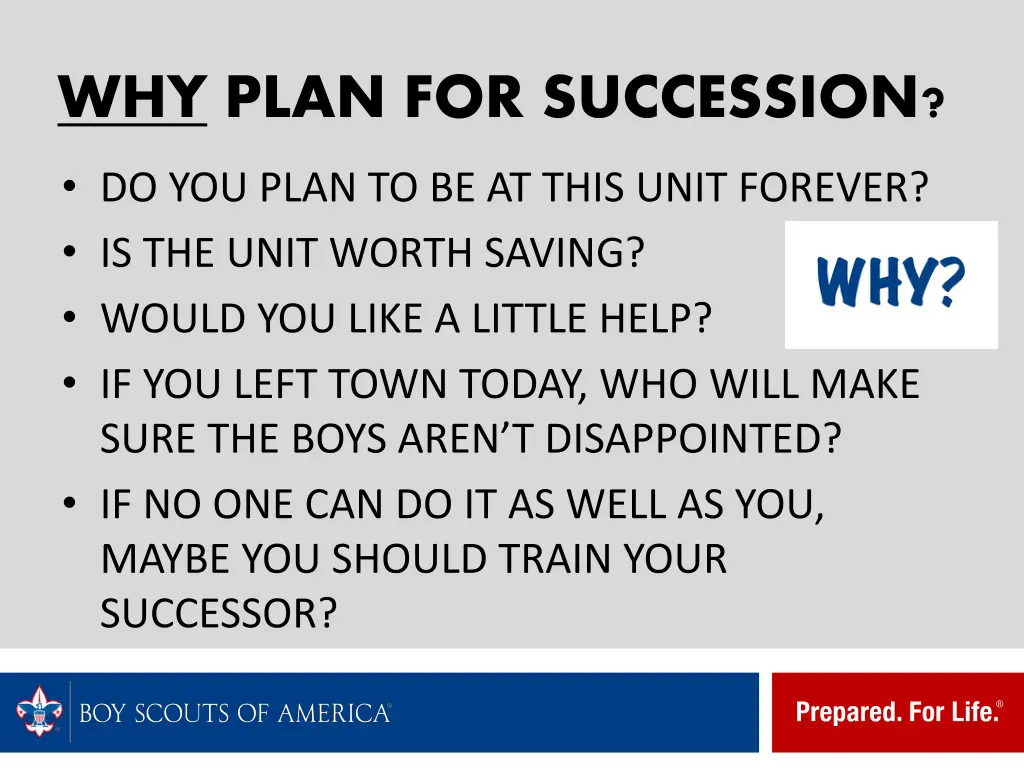 why plan for succession