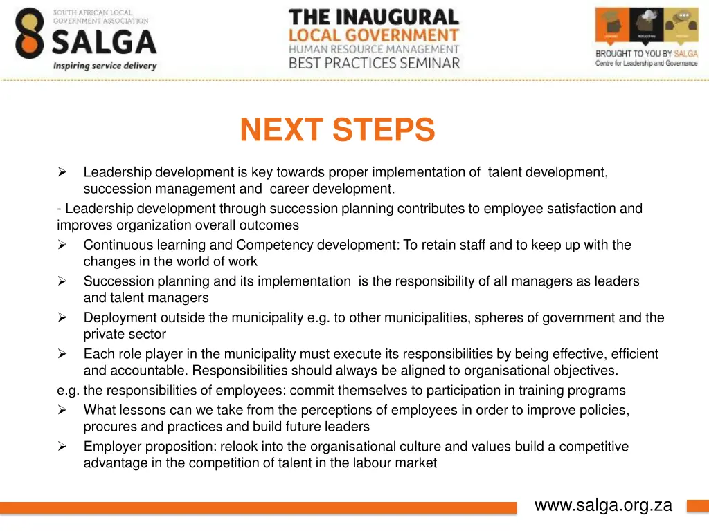 next steps