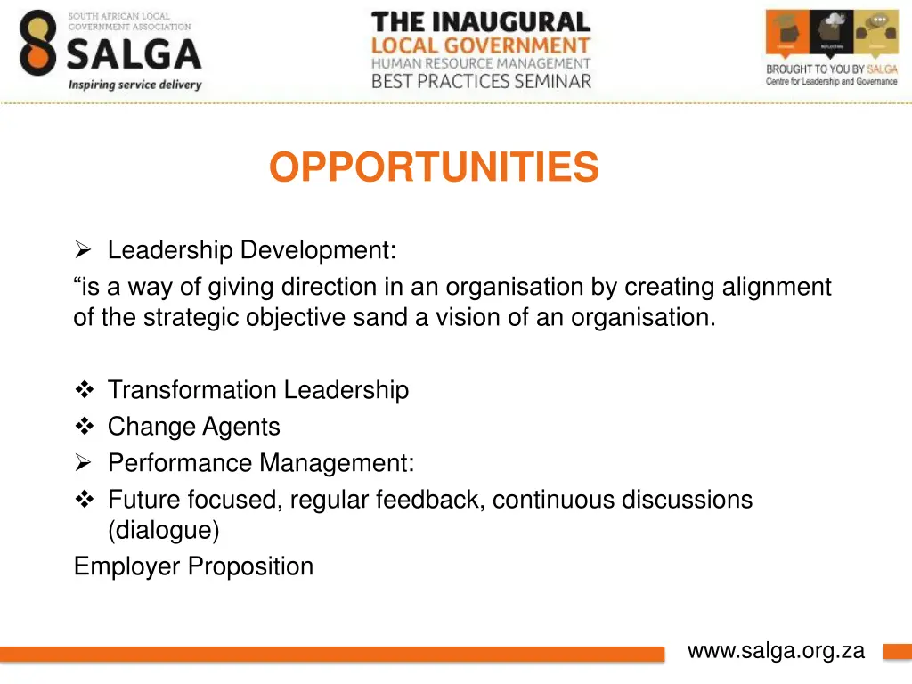 opportunities