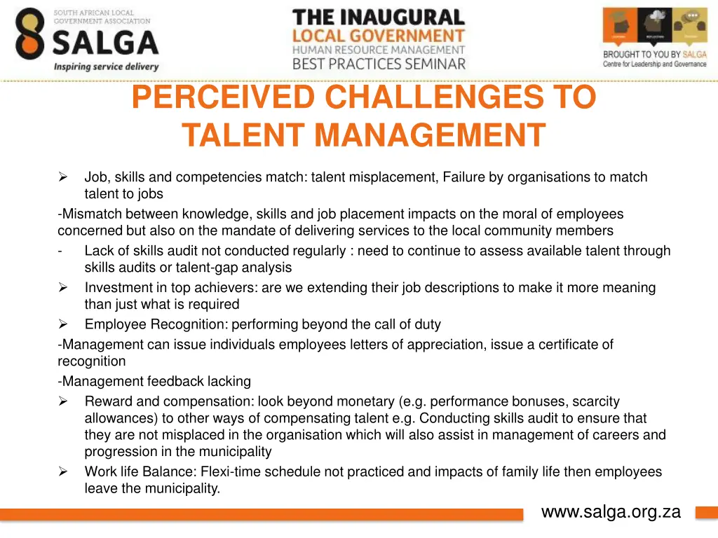 perceived challenges to talent management 1