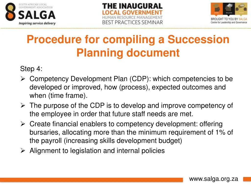 procedure for compiling a succession planning 3