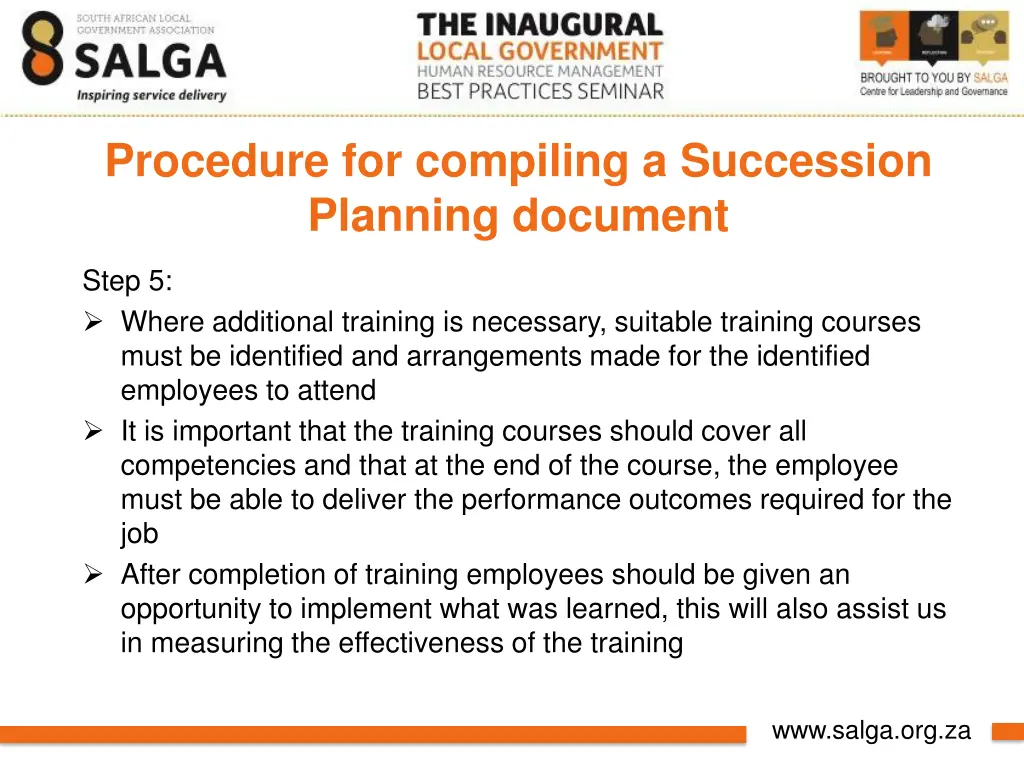 procedure for compiling a succession planning 4