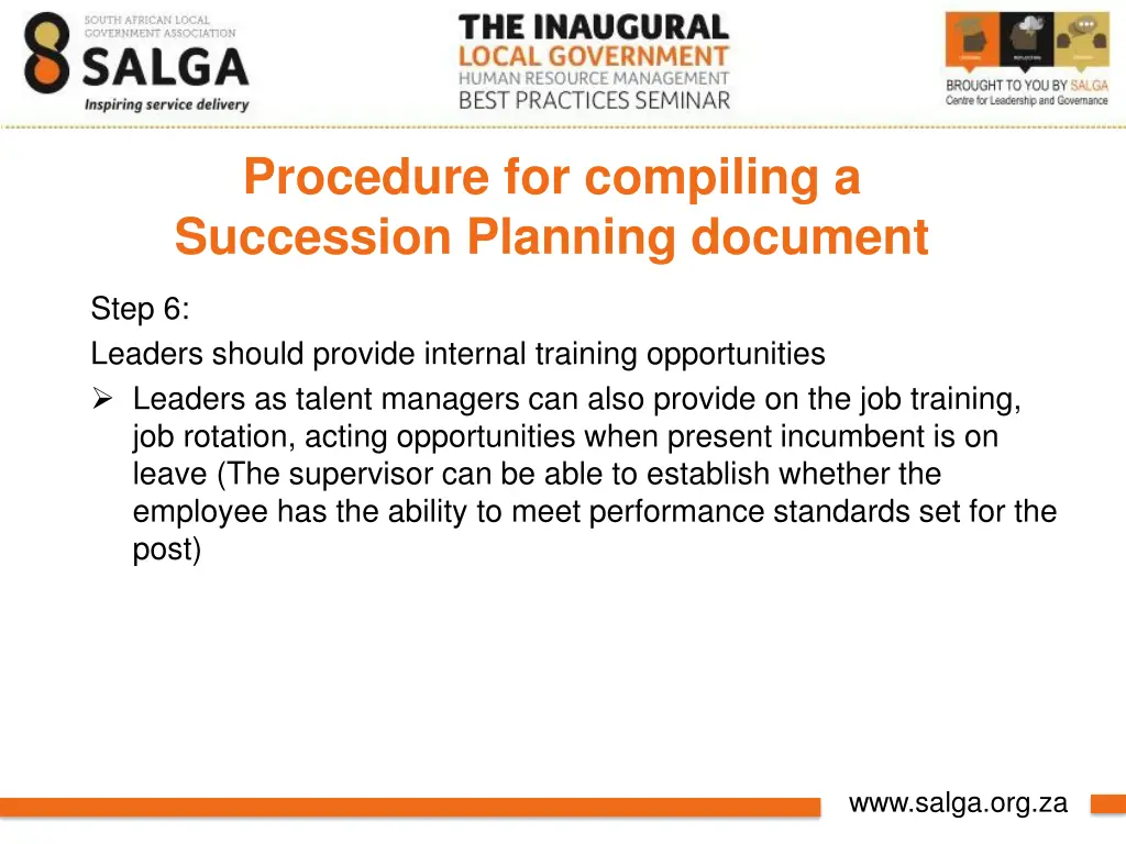 procedure for compiling a succession planning 5