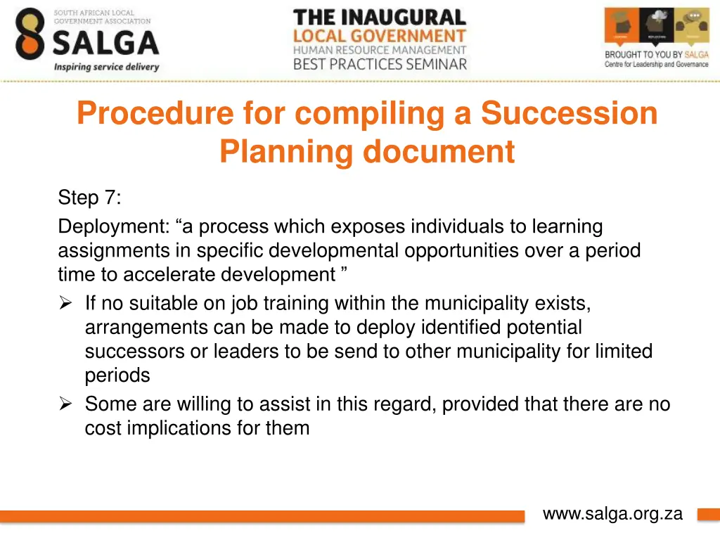 procedure for compiling a succession planning 6