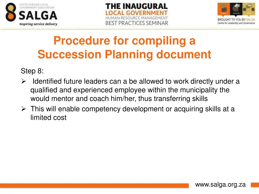 procedure for compiling a succession planning 7