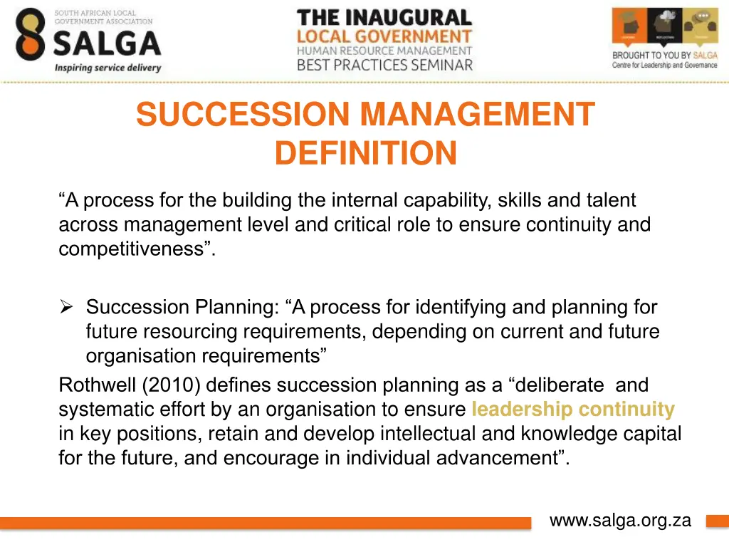 succession management definition
