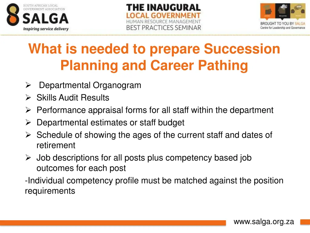 what is needed to prepare succession planning