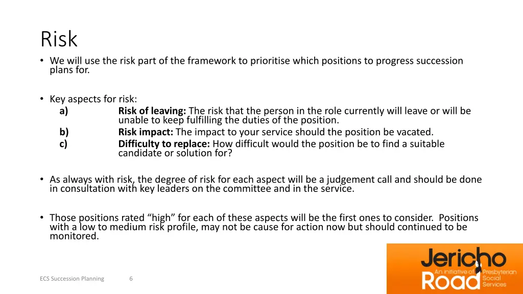 risk we will use the risk part of the framework