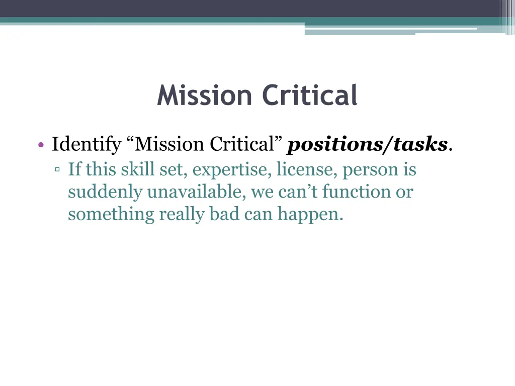 mission critical