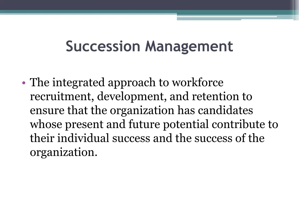 succession management