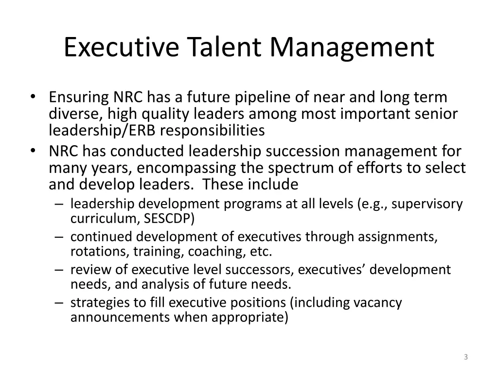 executive talent management