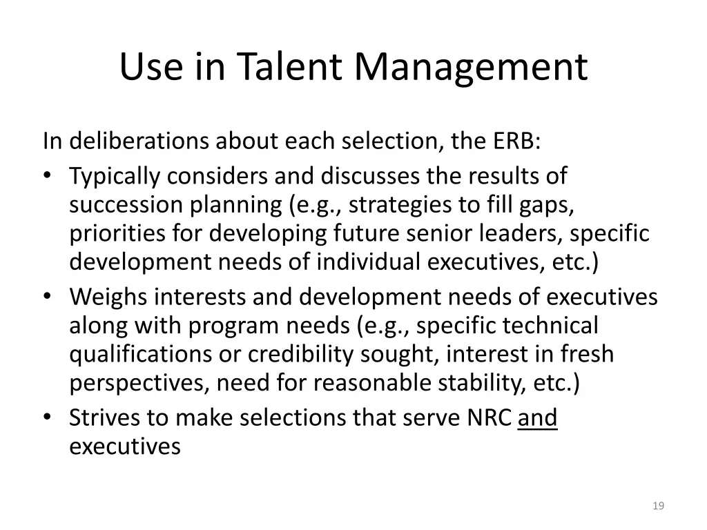 use in talent management 1