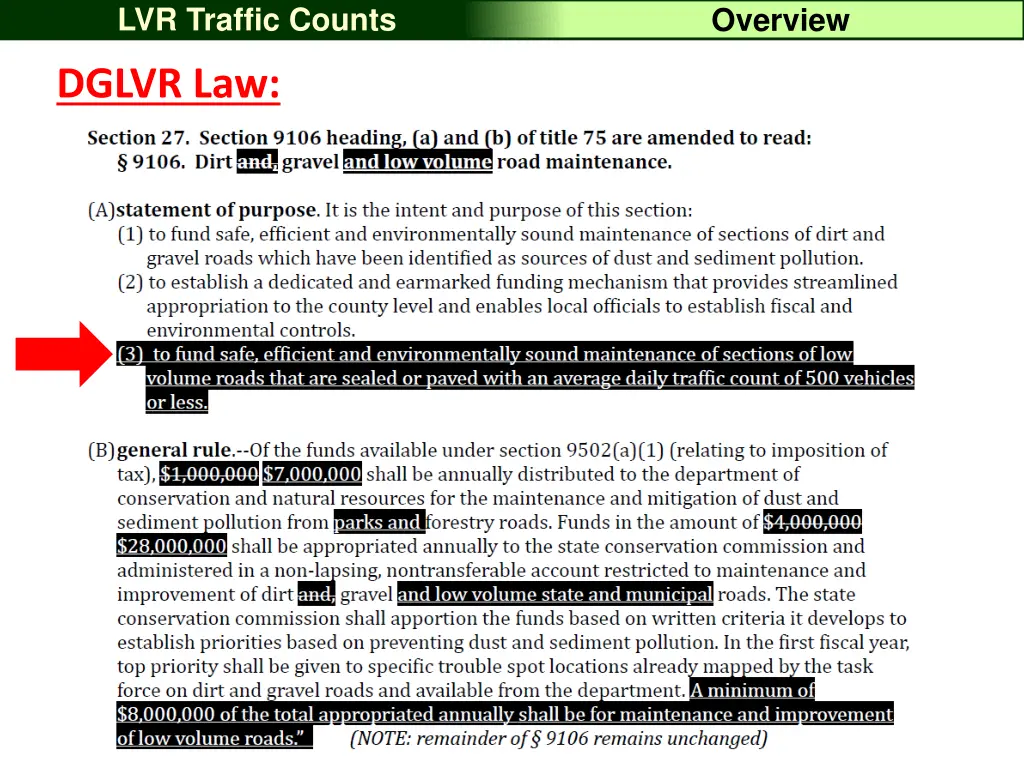 lvr traffic counts 1