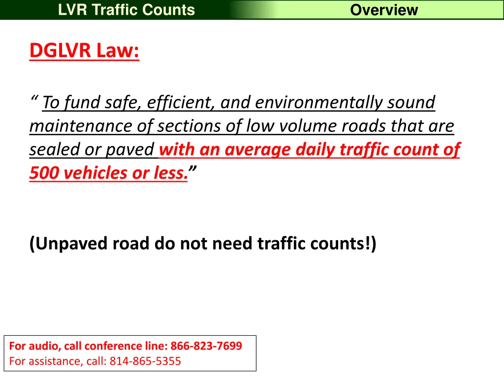 lvr traffic counts 2