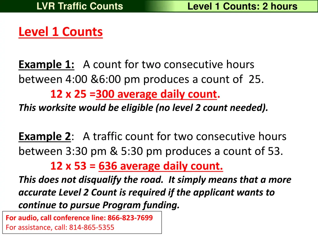 lvr traffic counts 28