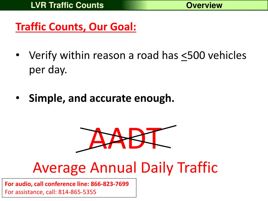 lvr traffic counts 6