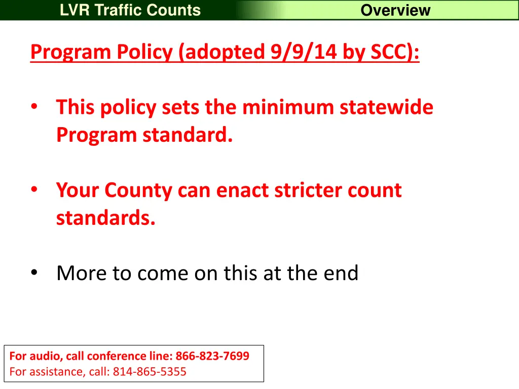 lvr traffic counts 9
