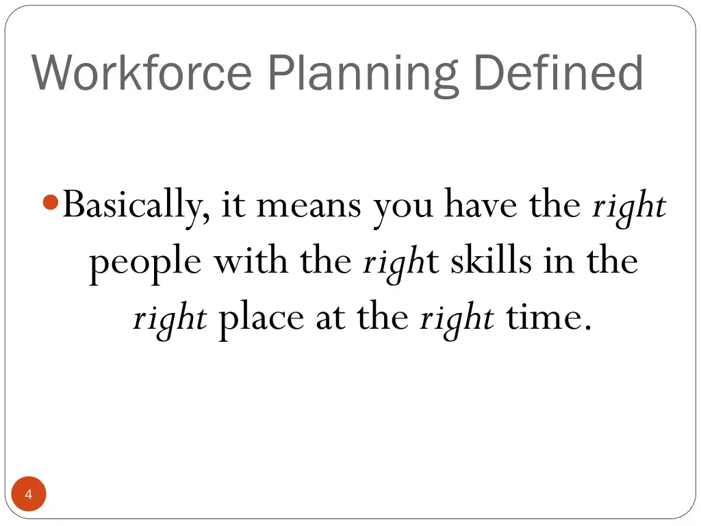 workforce planning defined 1