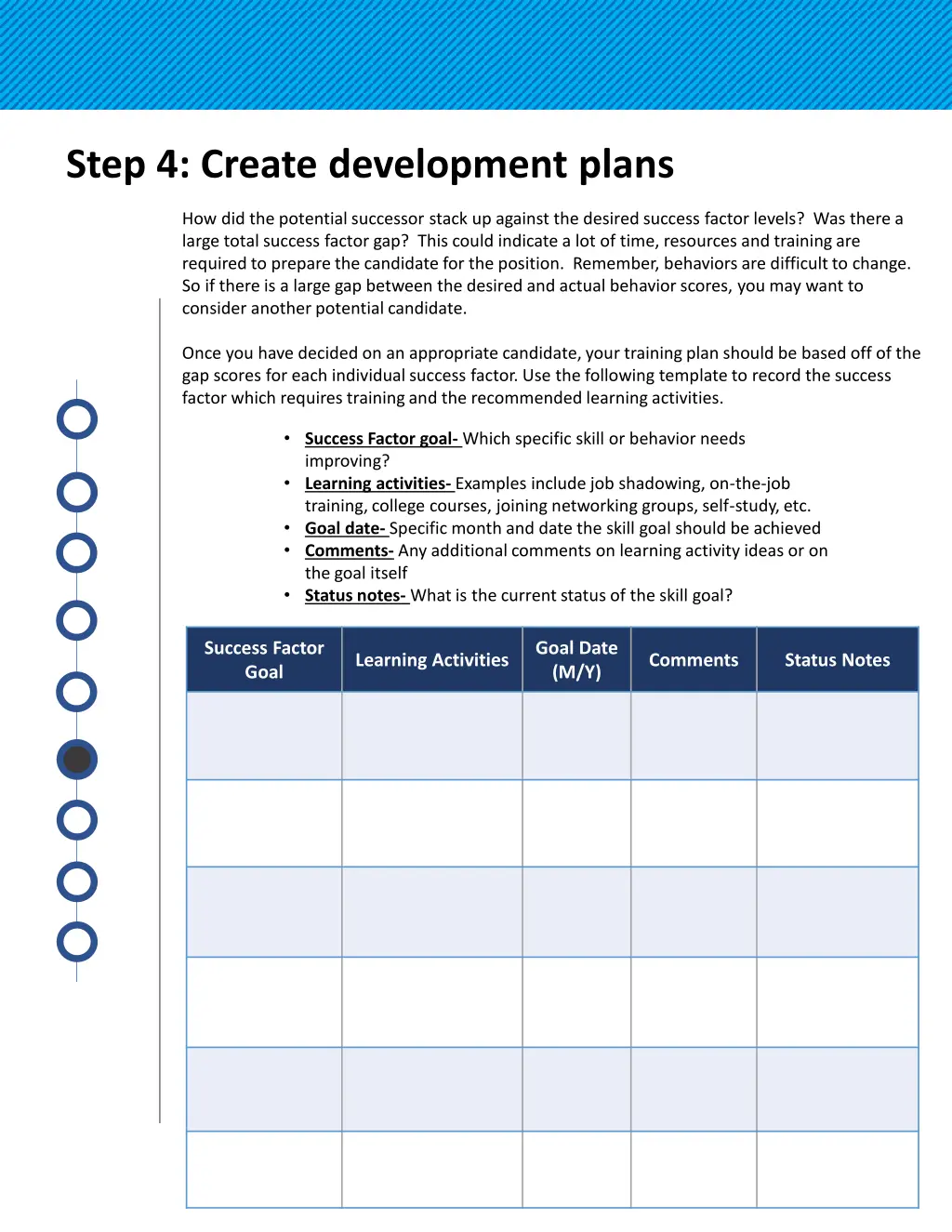 step 4 create development plans