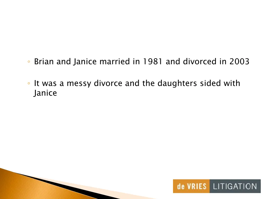 brian and janice married in 1981 and divorced