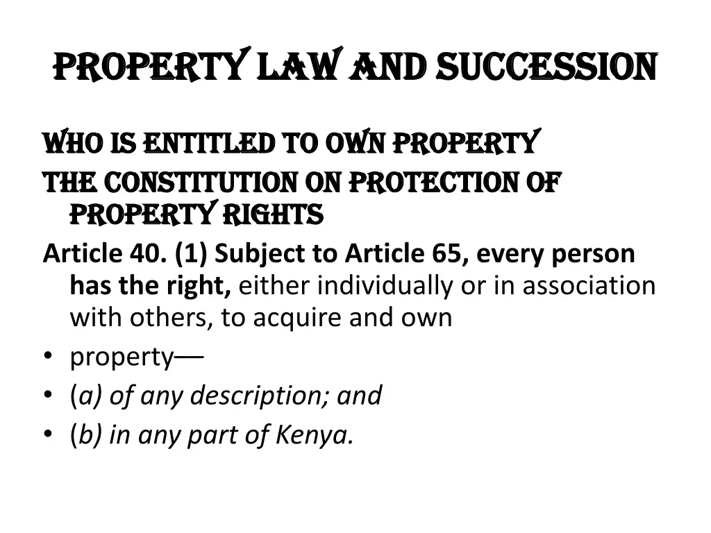 property law and succession property 1