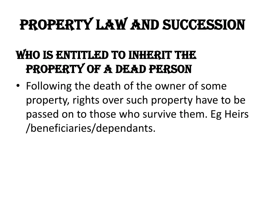 property law and succession property 5